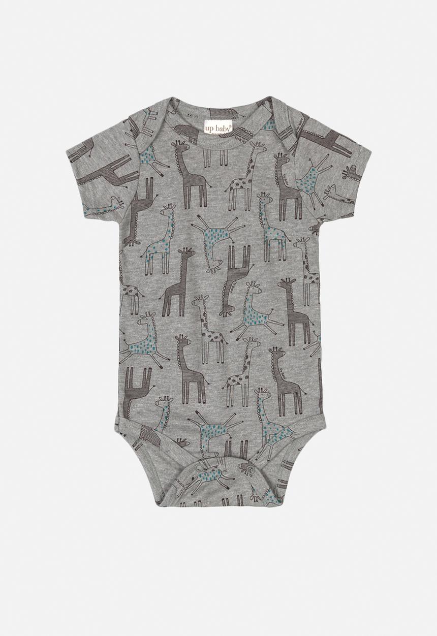 UP Baby - Boy short sleeve bodysuit - grey