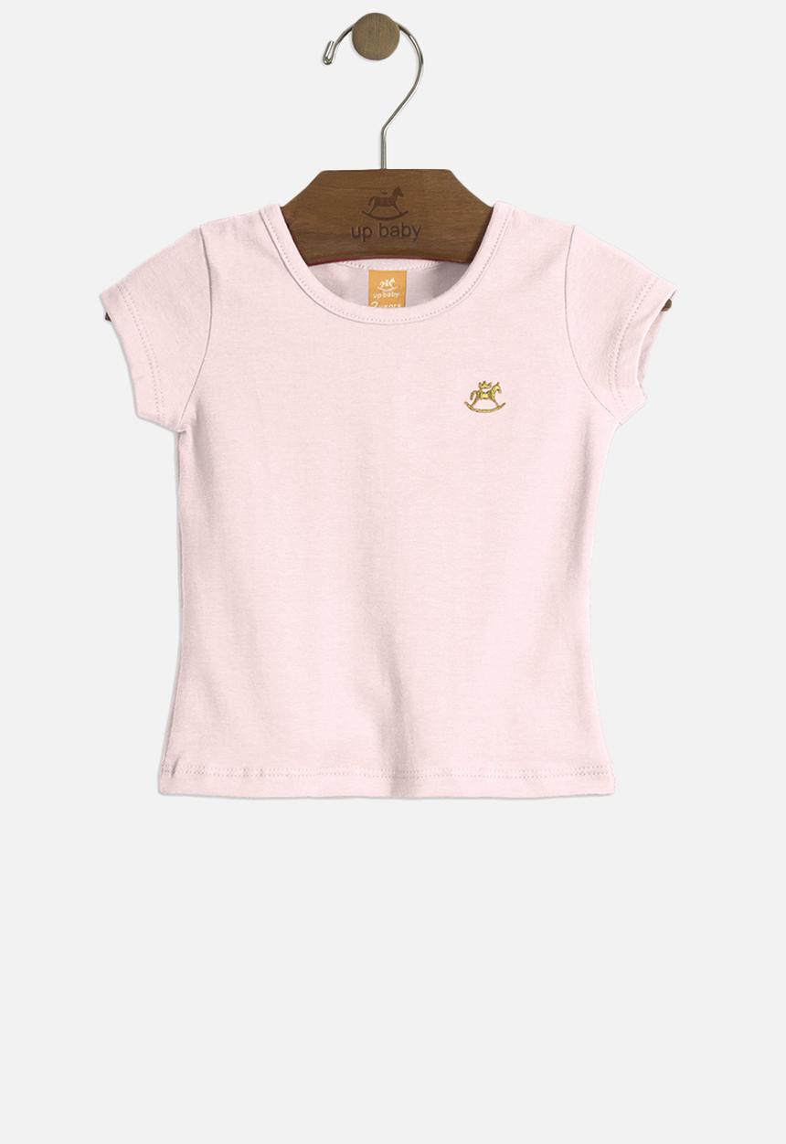 UP Baby - Baby girls basic tee - pink
