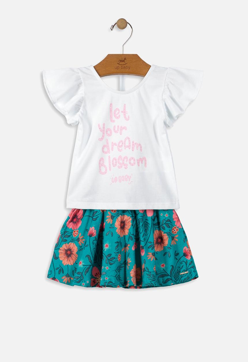 UP Baby - Girls top & skort set - multi