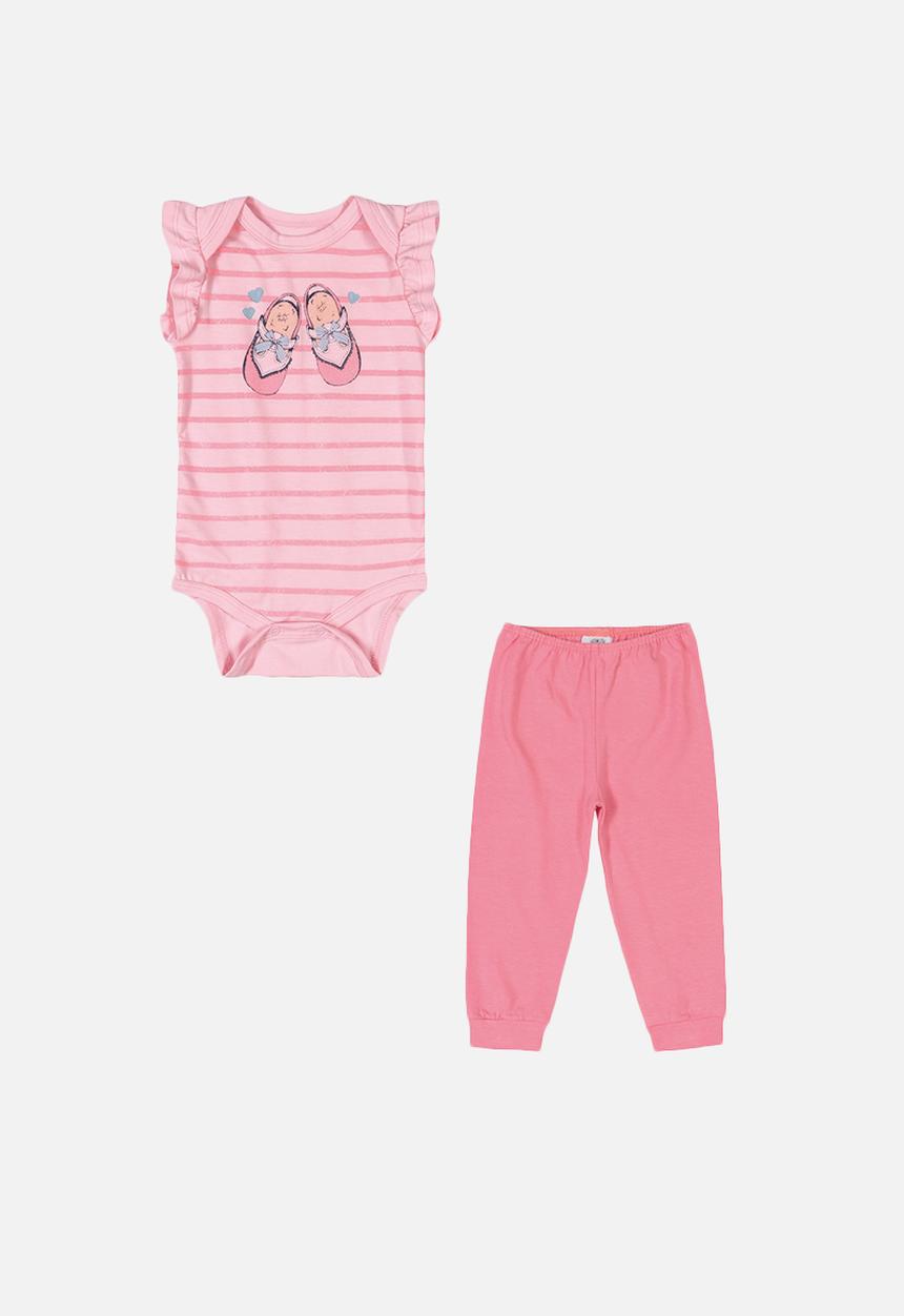 Quimby - Bodysuit & pants set - pink