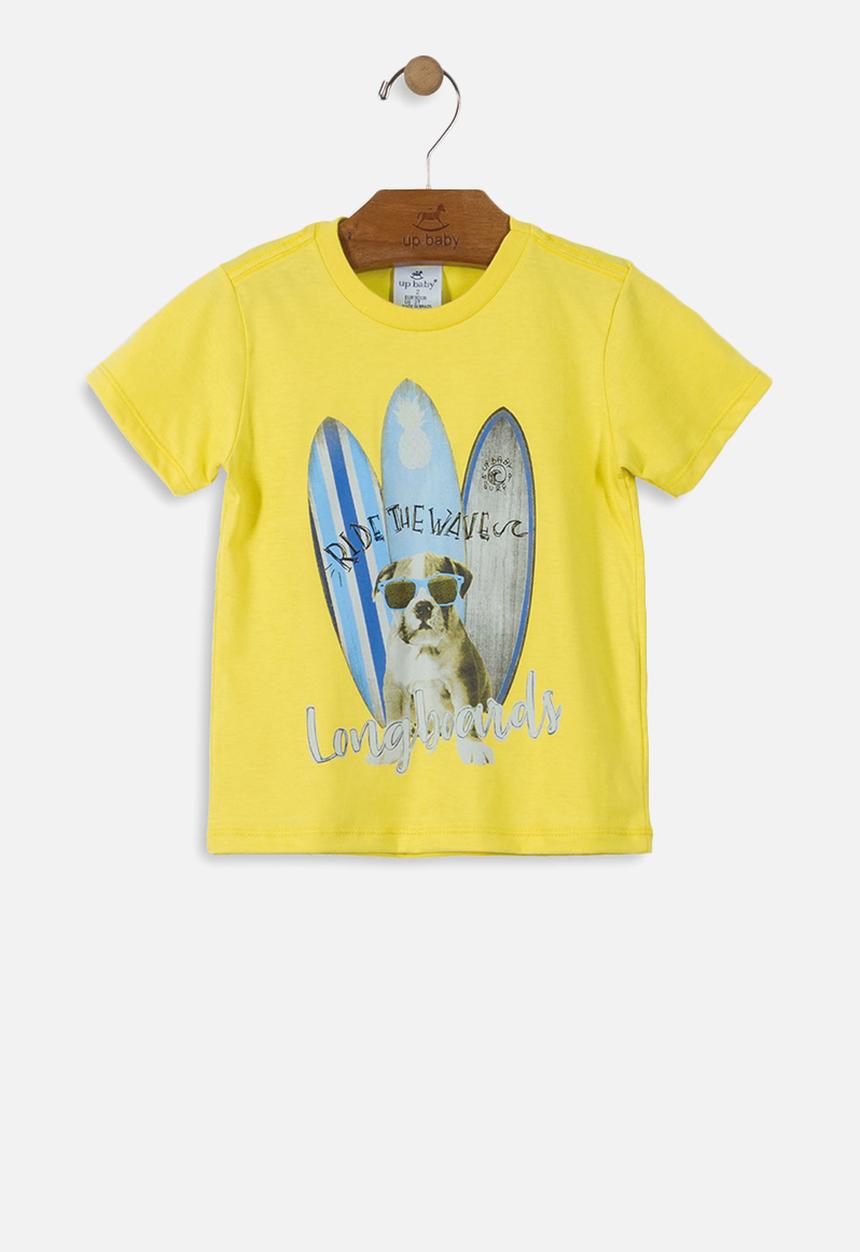 UP Baby - Boys surfer tee - yellow