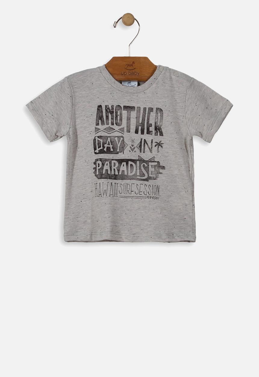 UP Baby - Baby boys printed tee - grey