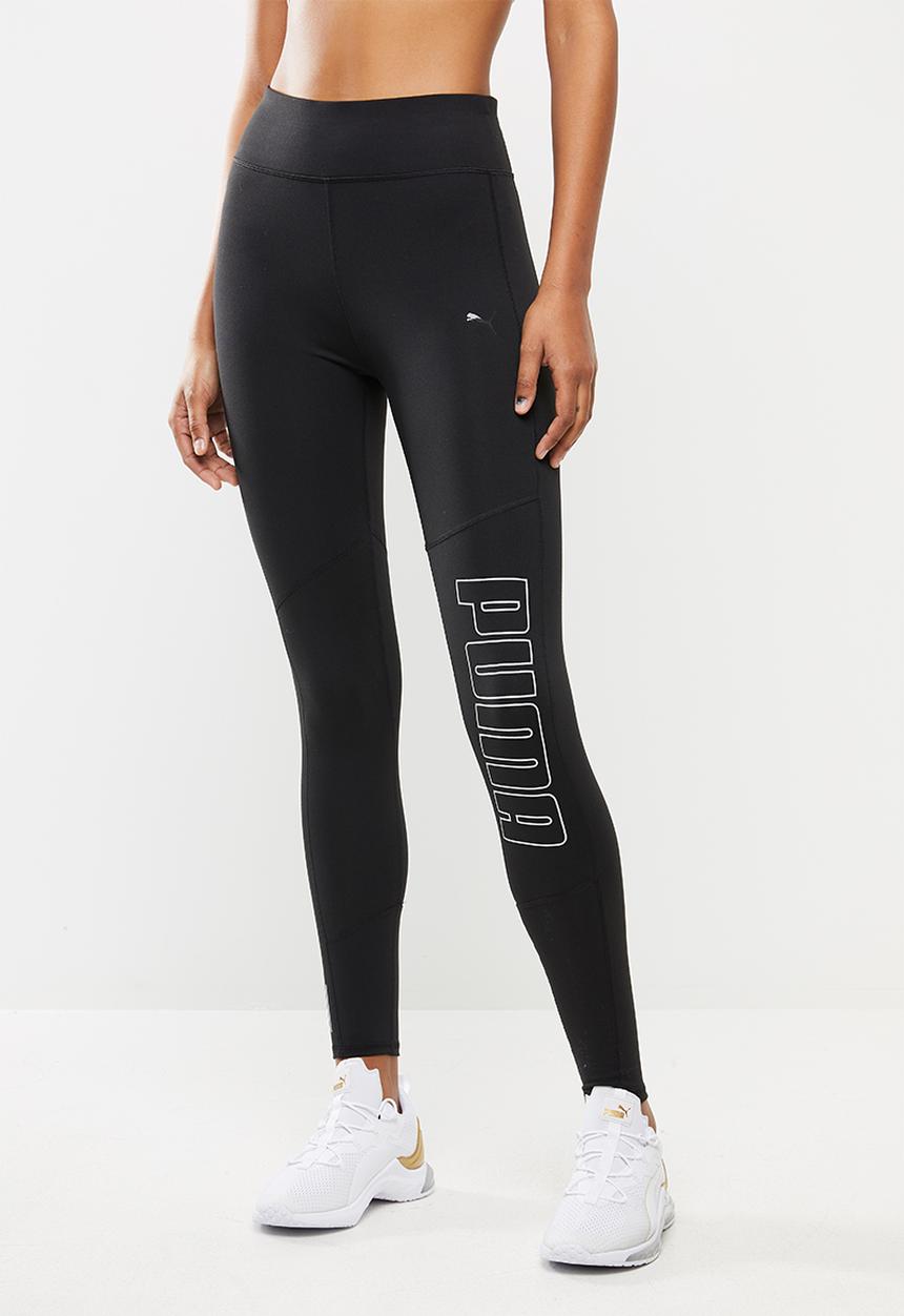 PUMA - Logo 7/8 graphic tight - black & silver