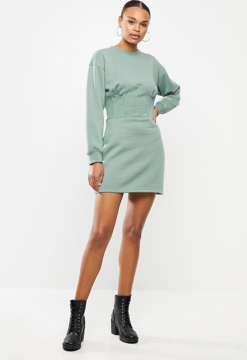 Missguided - Oversized corset sweater dress - mint