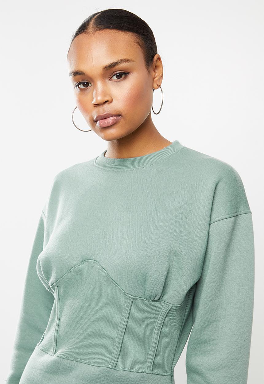 Missguided - Oversized corset sweater dress - mint