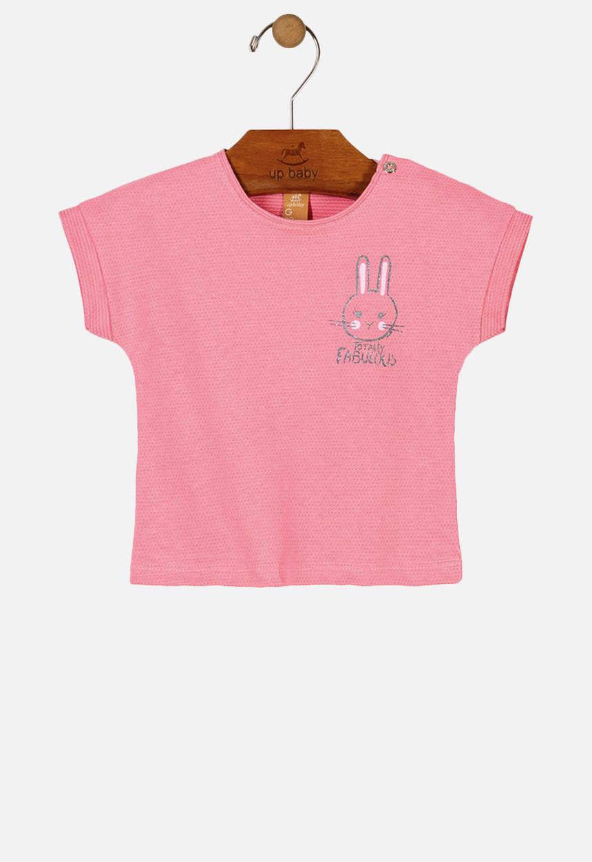 UP Baby - Girls short sleeve tee - pink