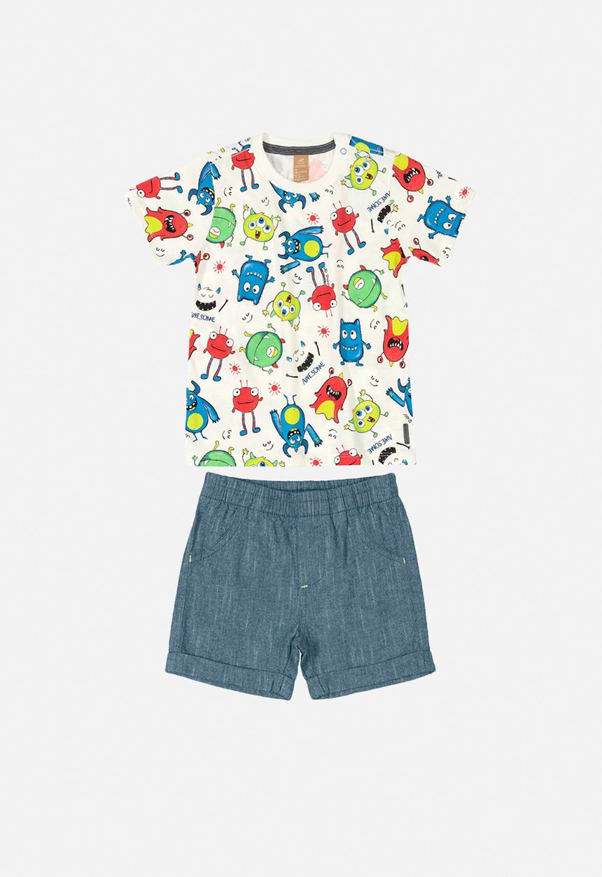 UP Baby - Bermuda shorts and tee set - multi 