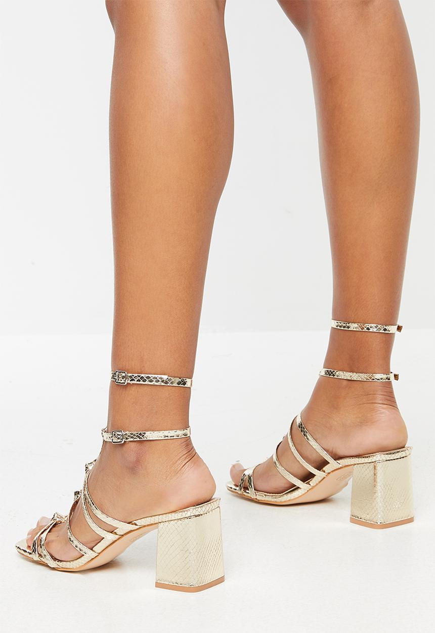 Public Desire - Zizi low block heel - gold