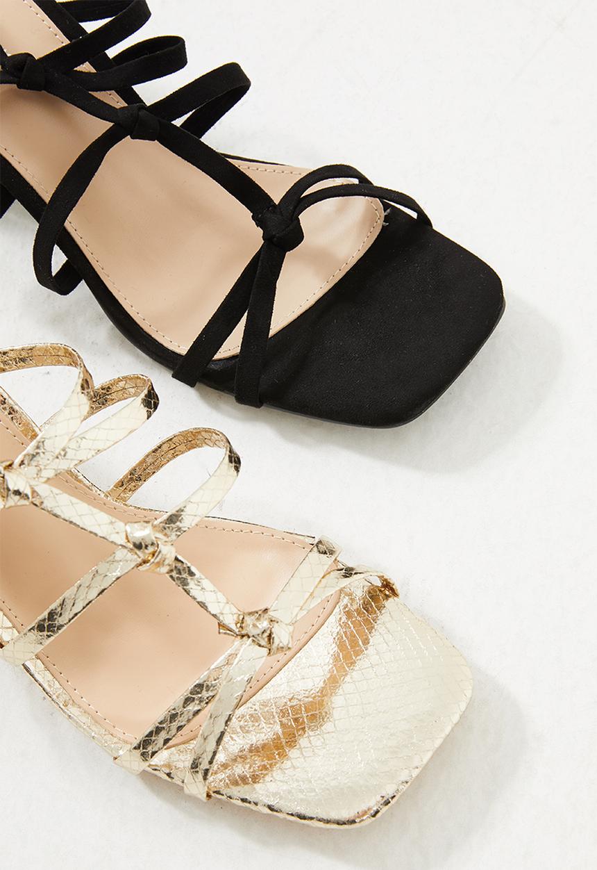 Public Desire - Zizi low block heel - gold