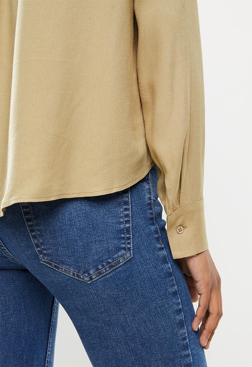edit - Notch neck blouse - stone