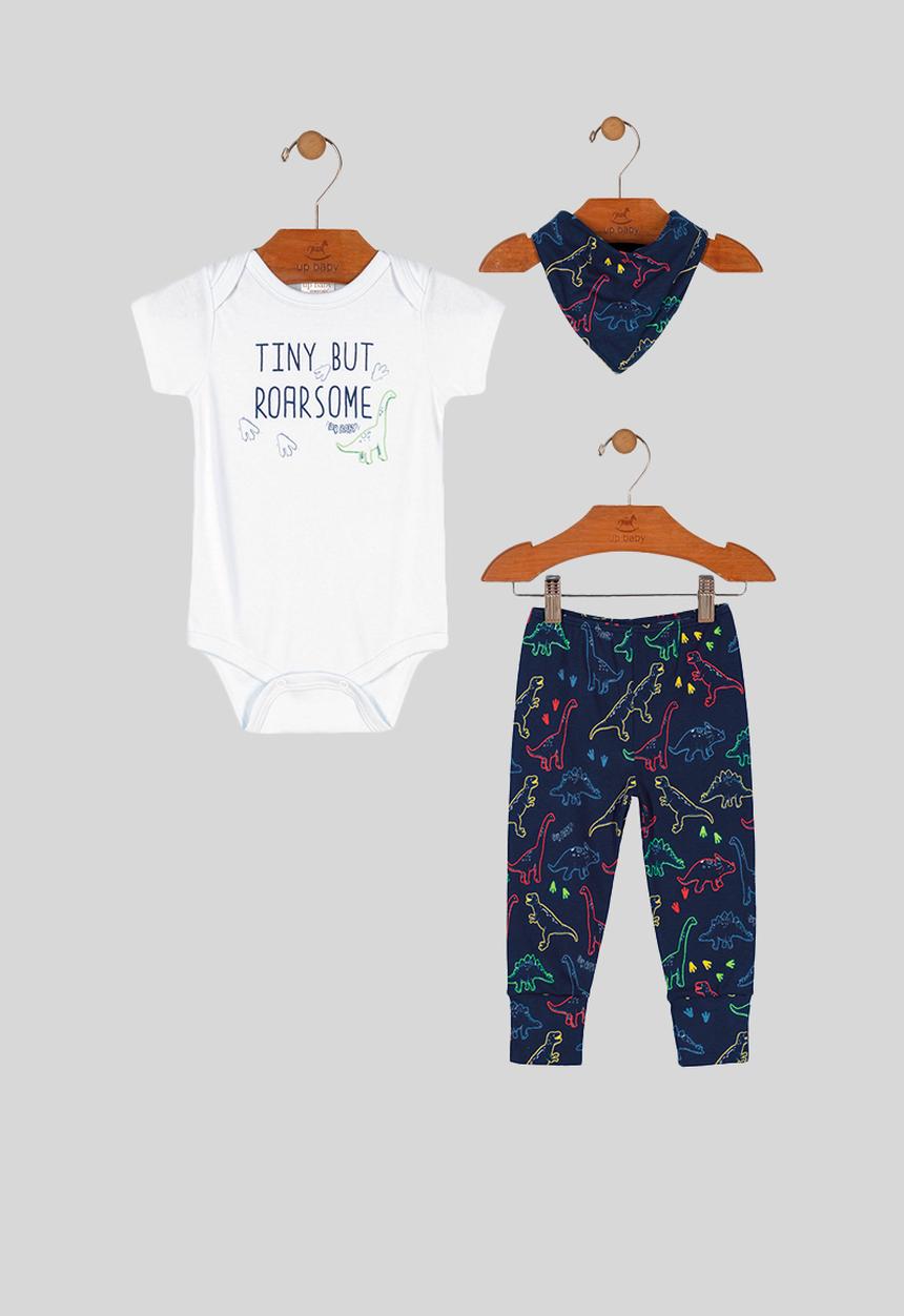UP Baby - Boys bodysuit, pants & bib set - multi 