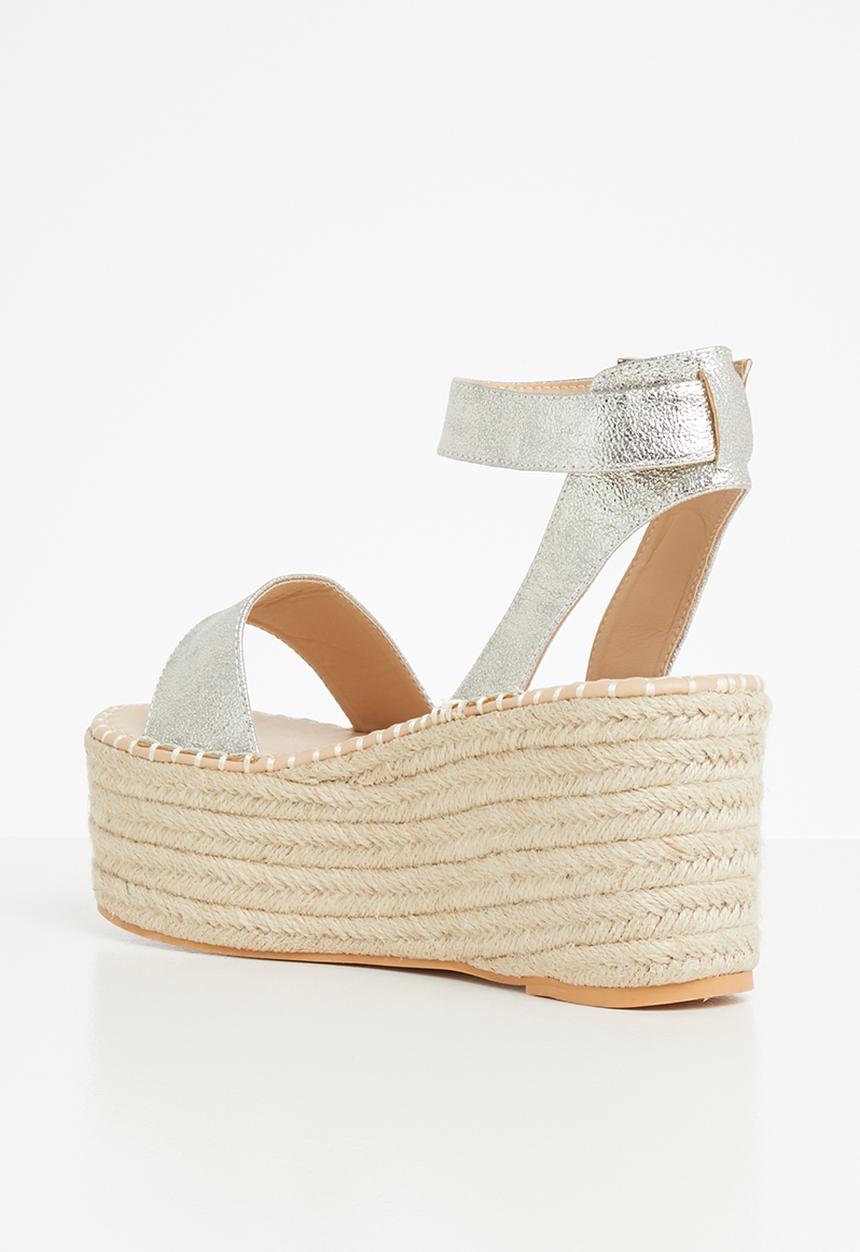 Public Desire - Saffy wedge heel - silver