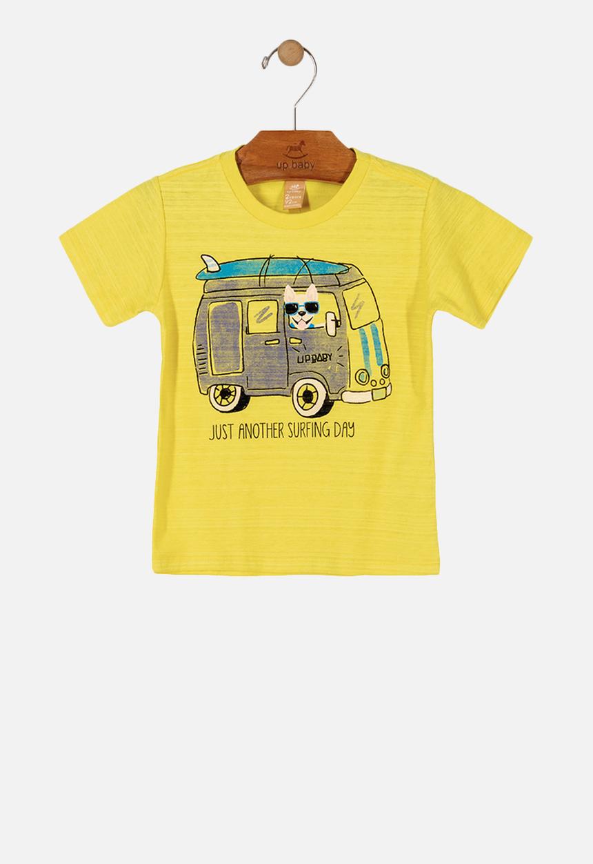 UP Baby - Baby boys printed tee - yellow