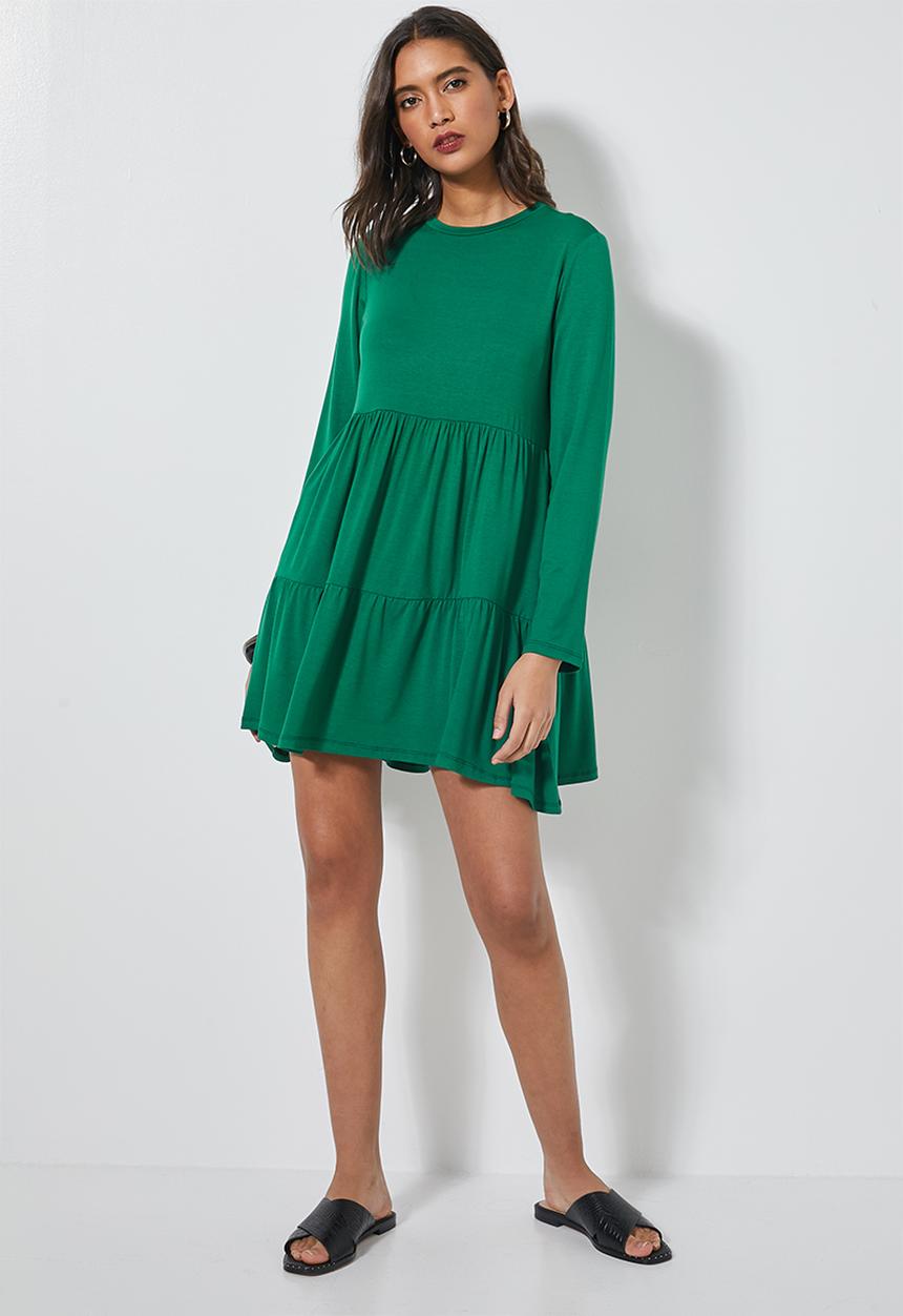 Superbalist - Tiered knit dress - emerald green