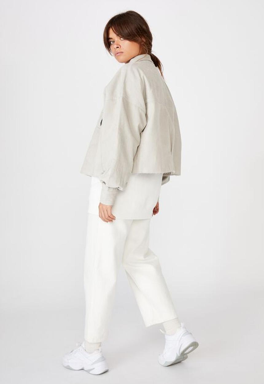 Factorie - Cord crop jacket - oyster