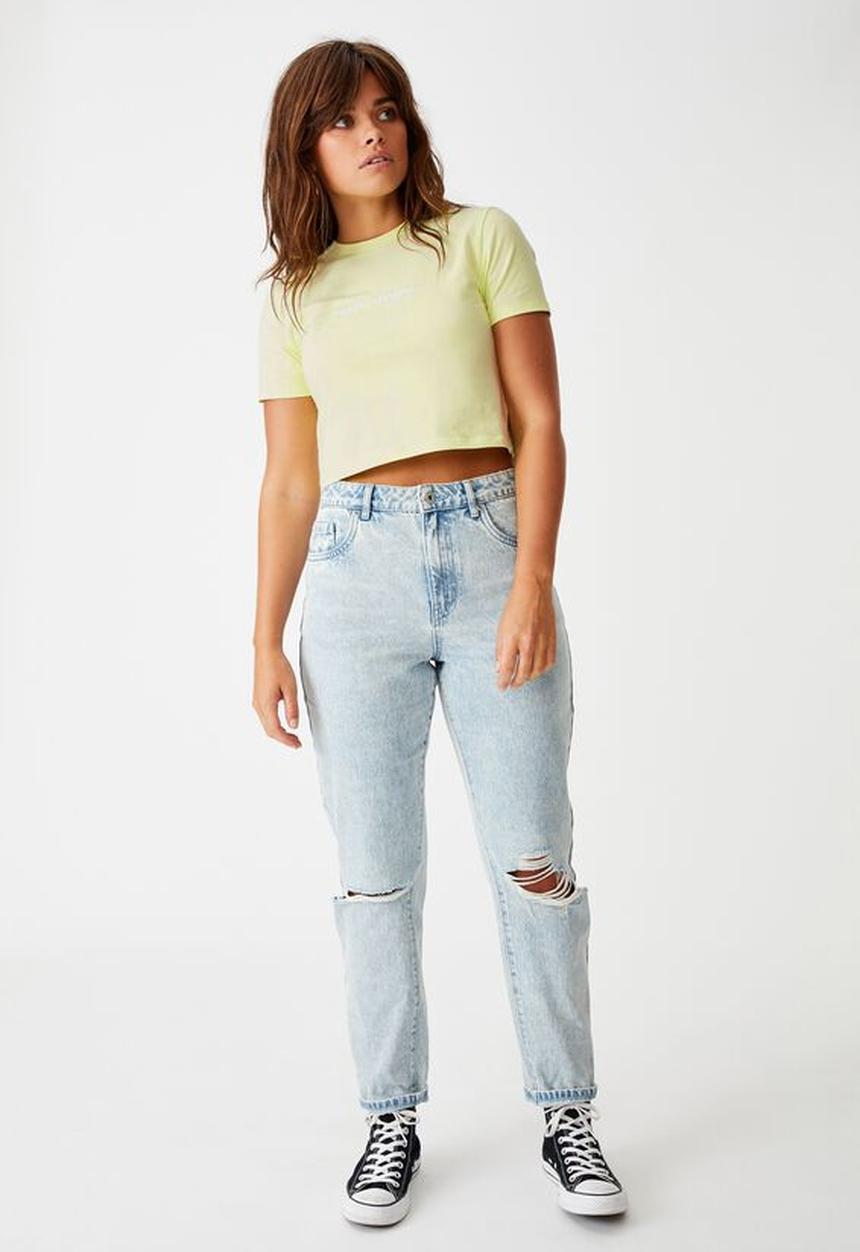 Factorie - Fitted graphic T-shirt  not today - lime cream