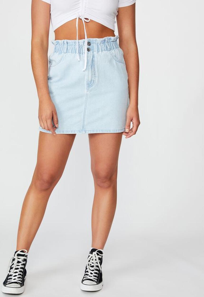 Factorie - Paperbag skirt - bleach blue