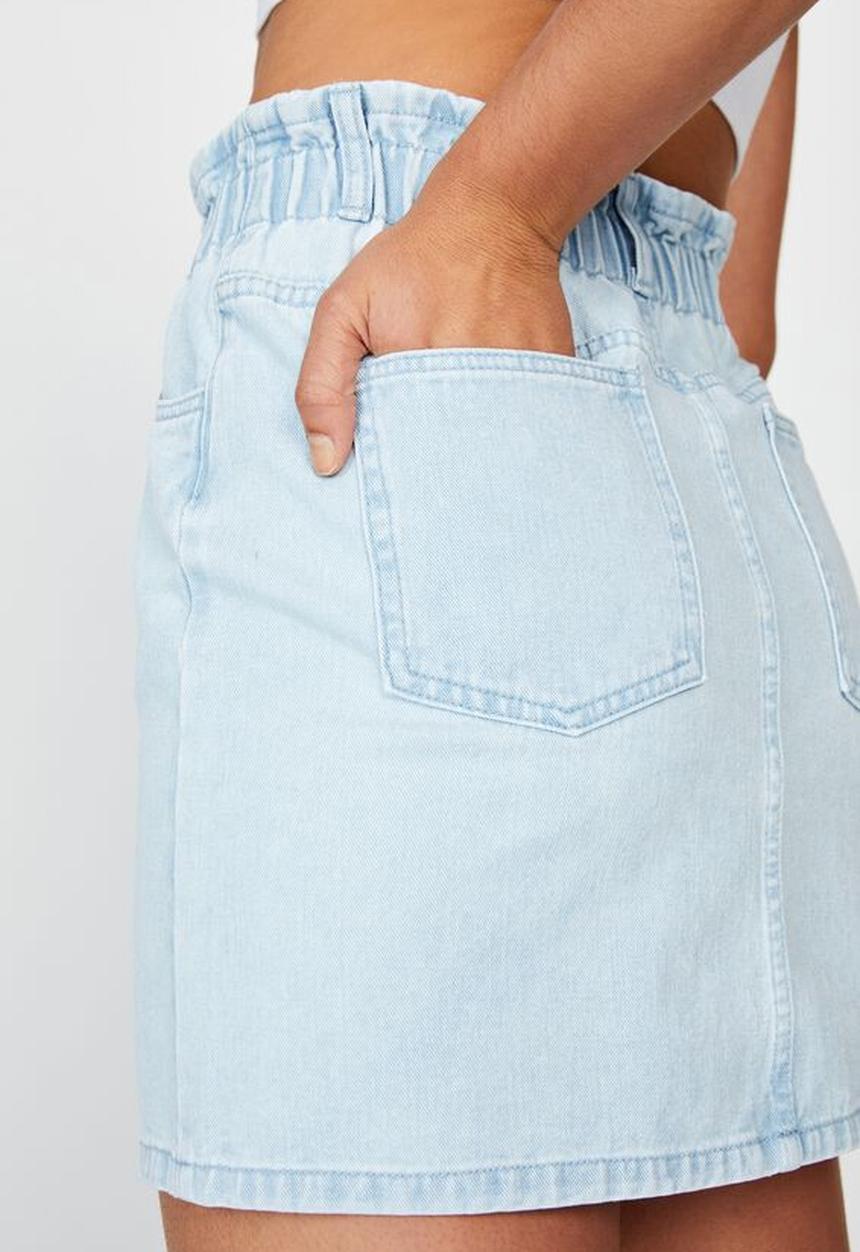 Factorie - Paperbag skirt - bleach blue