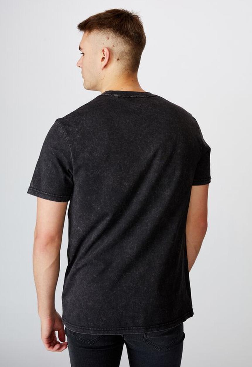 Factorie - Regular graphic T-shirt devils ridge - washed black
