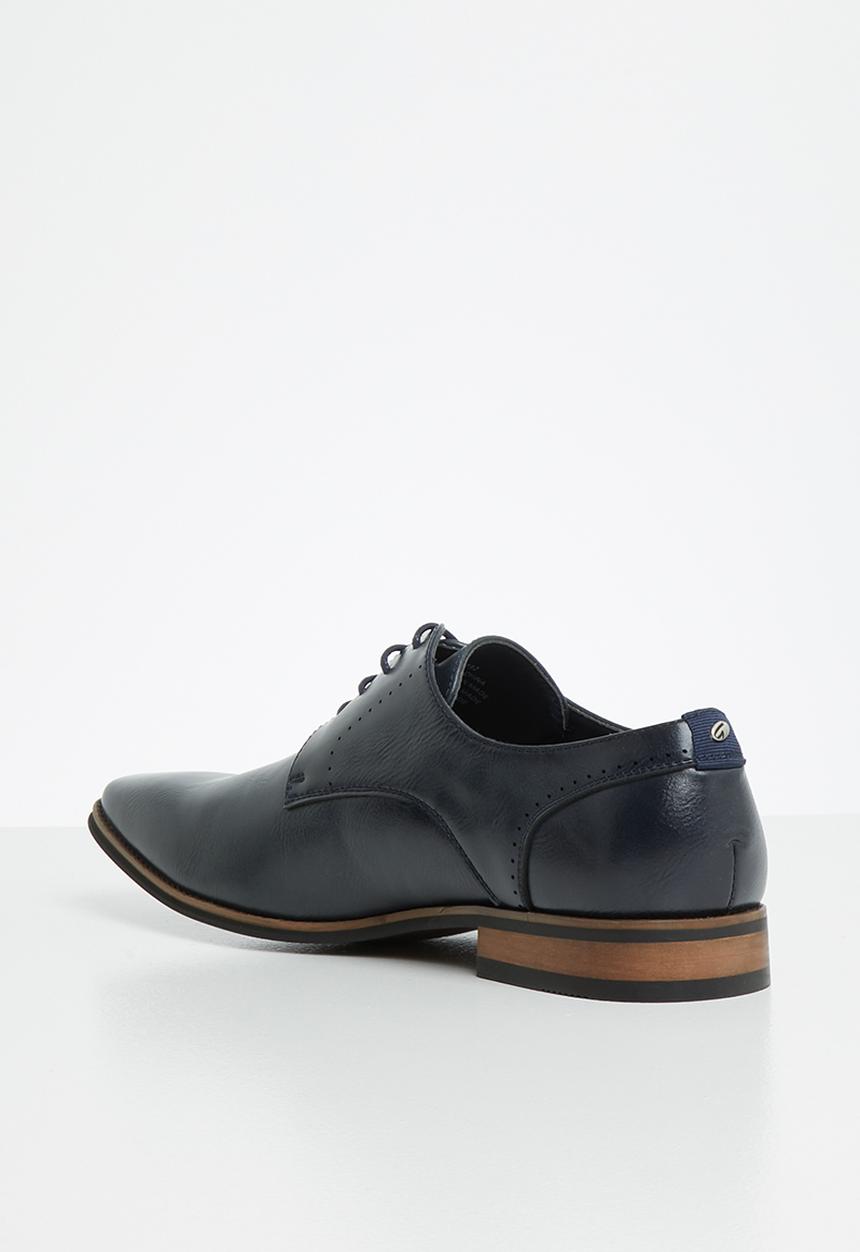 Gino Paoli - Square toe welt lace up - navy
