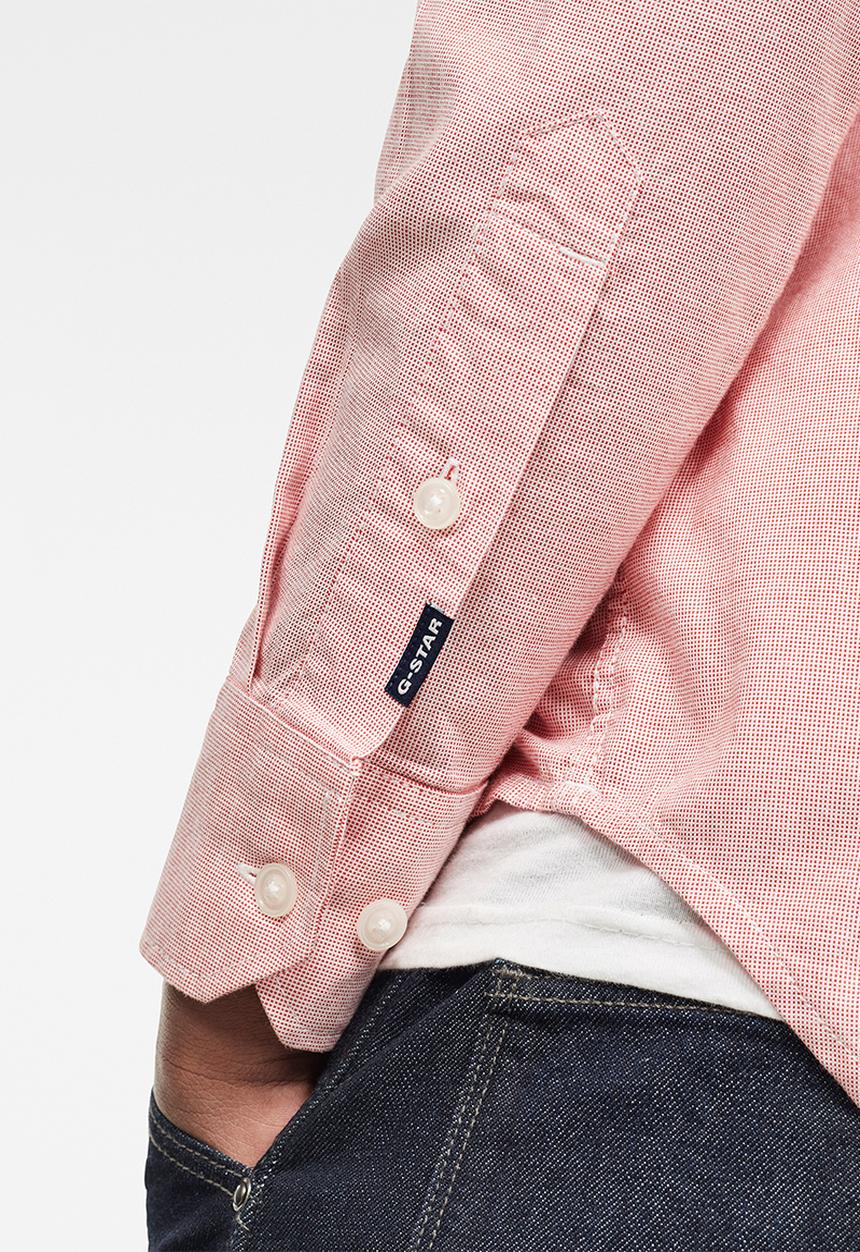 G-STAR - Dowl straight long sleeve shirt - pink 