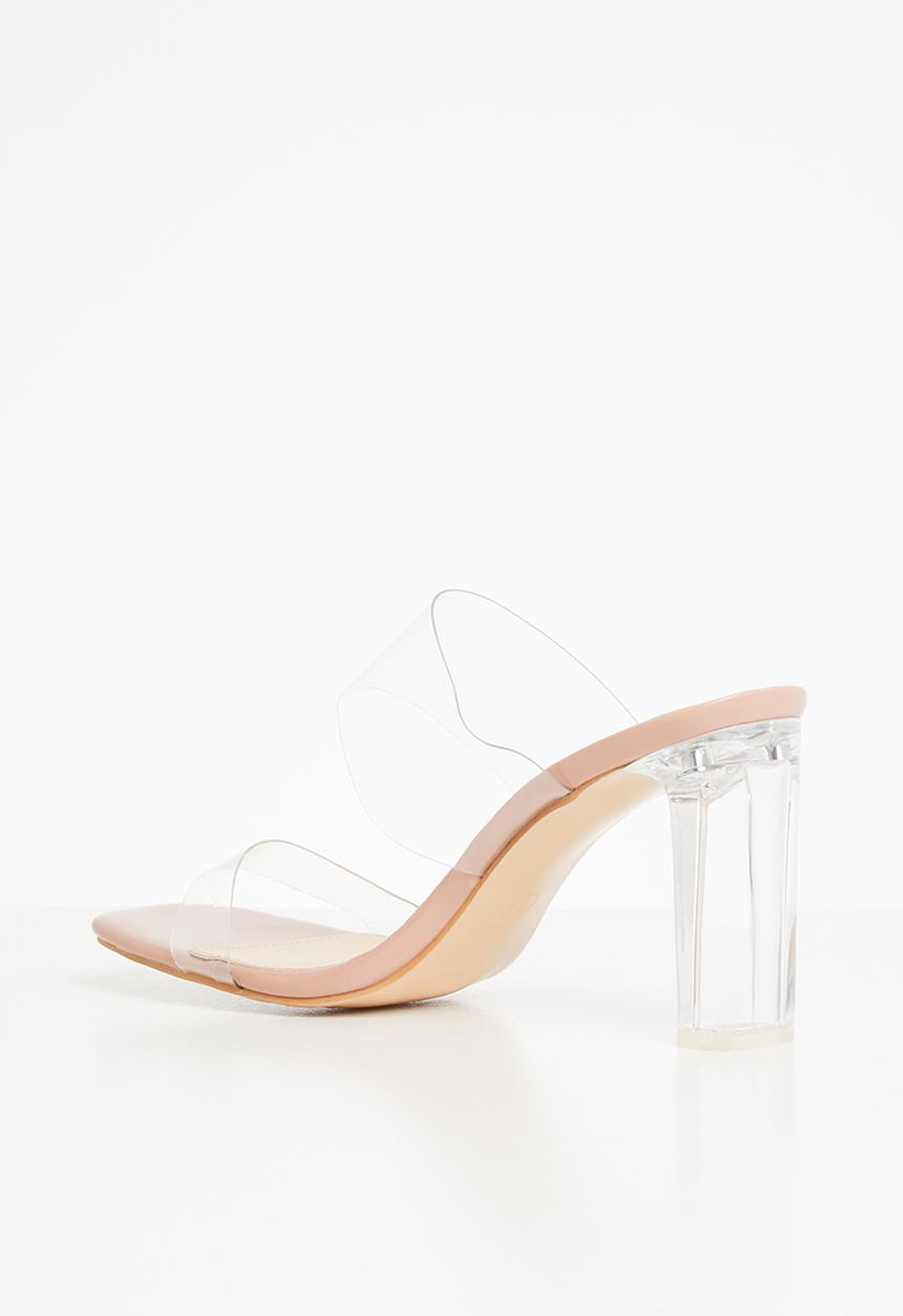 Public Desire - Envious block heel mule - neutral