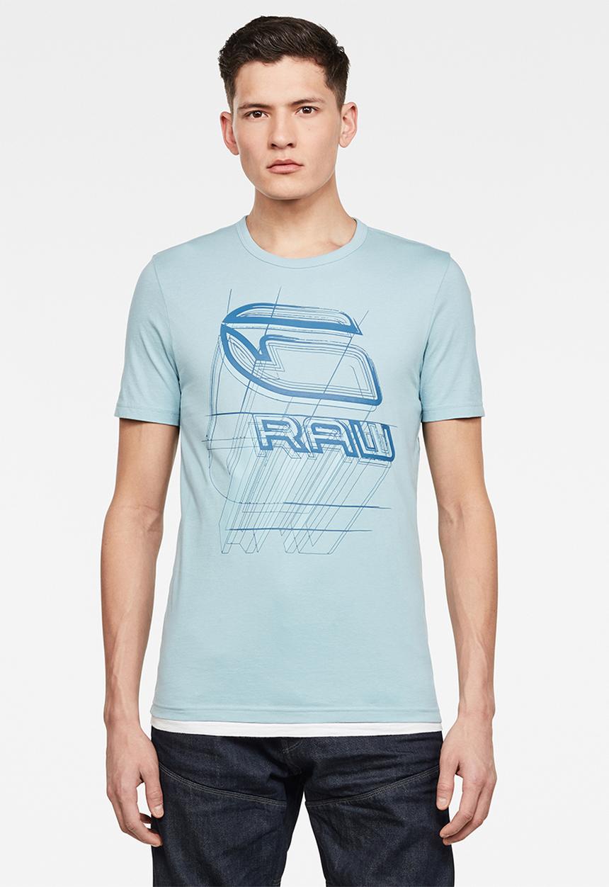 G-STAR - Perspective logo gr slim fit tee - blue