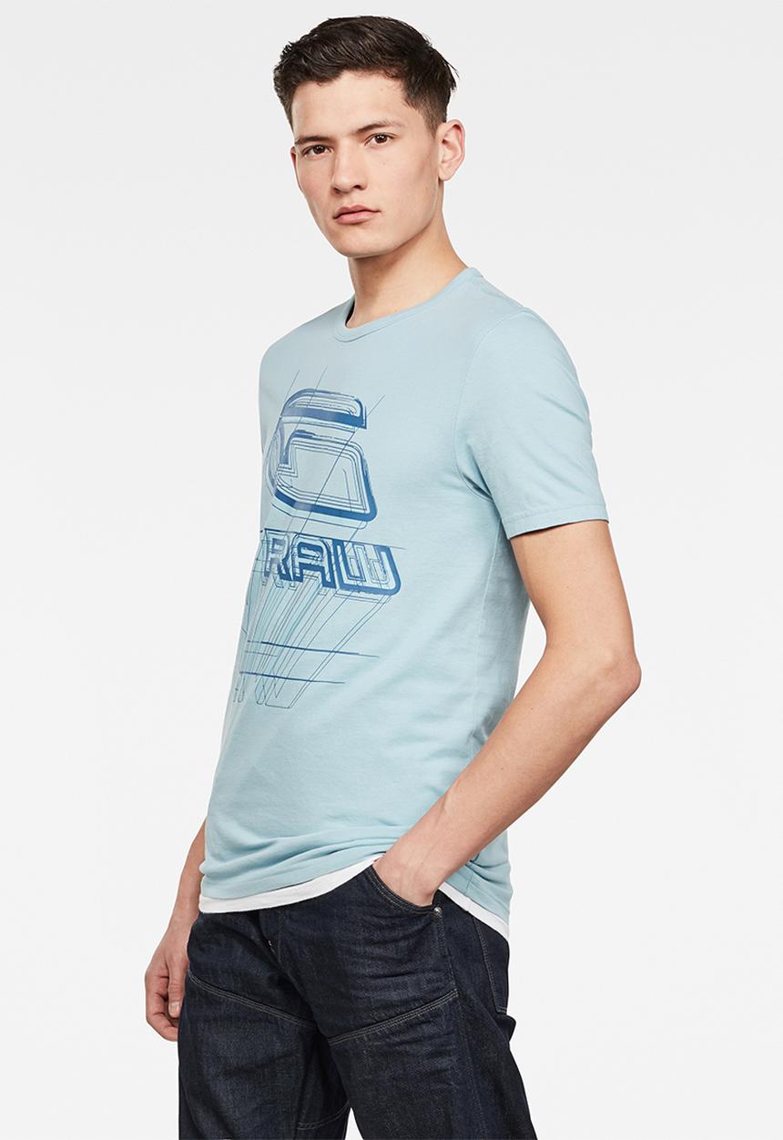 G-STAR - Perspective logo gr slim fit tee - blue