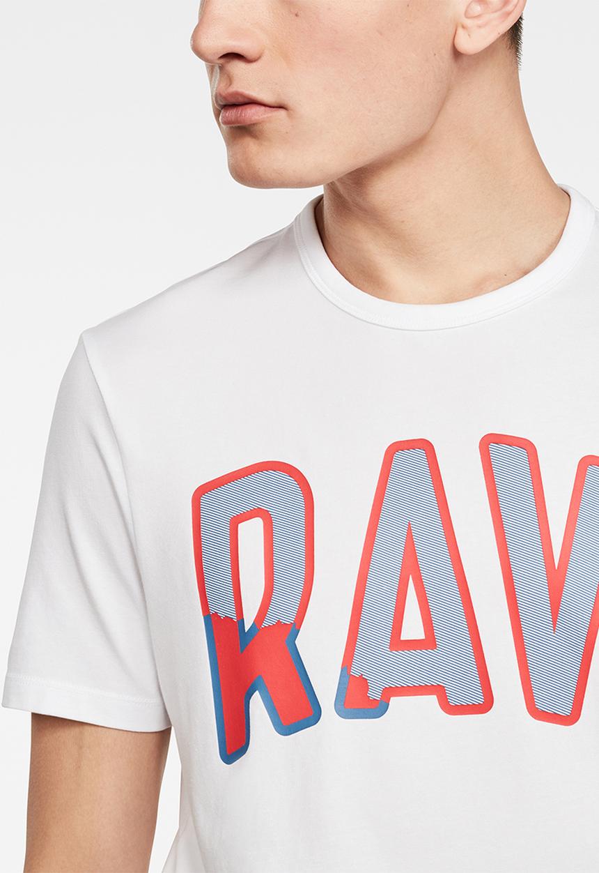 G-STAR - Multi layer raw slim fit tee - white
