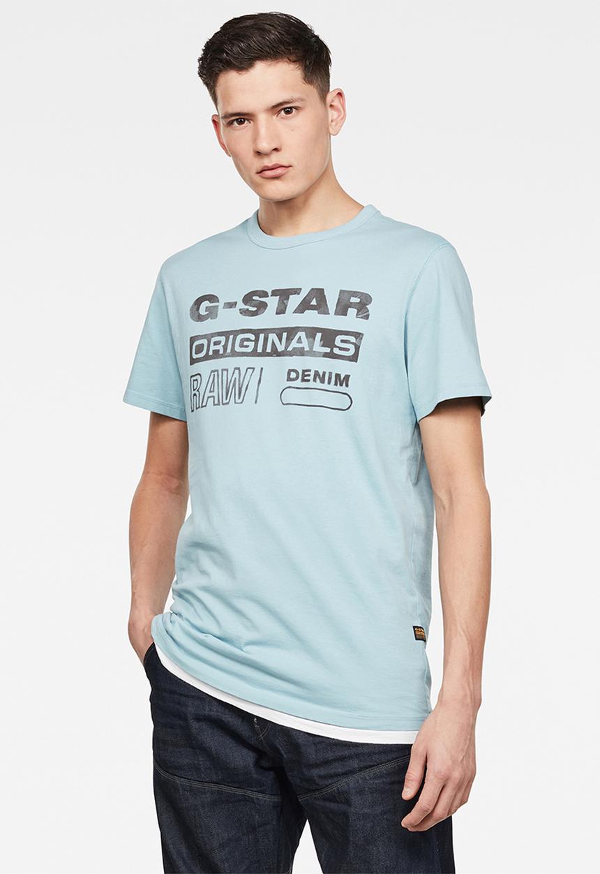G-STAR - Originals water gr tee - blue