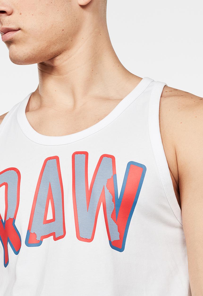 G-STAR - Multi layer raw GR tank - white