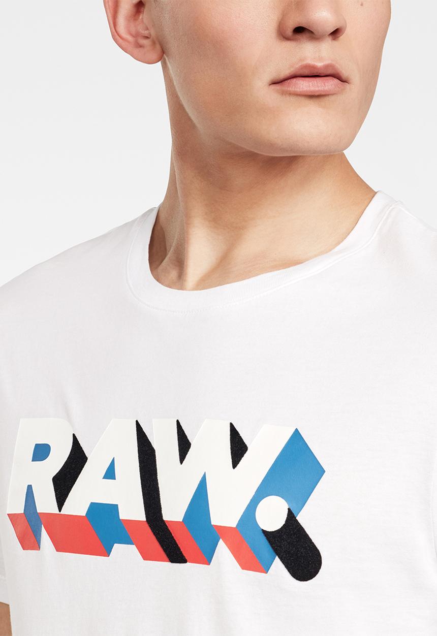 G-STAR - Raw. text slim fit tee - white