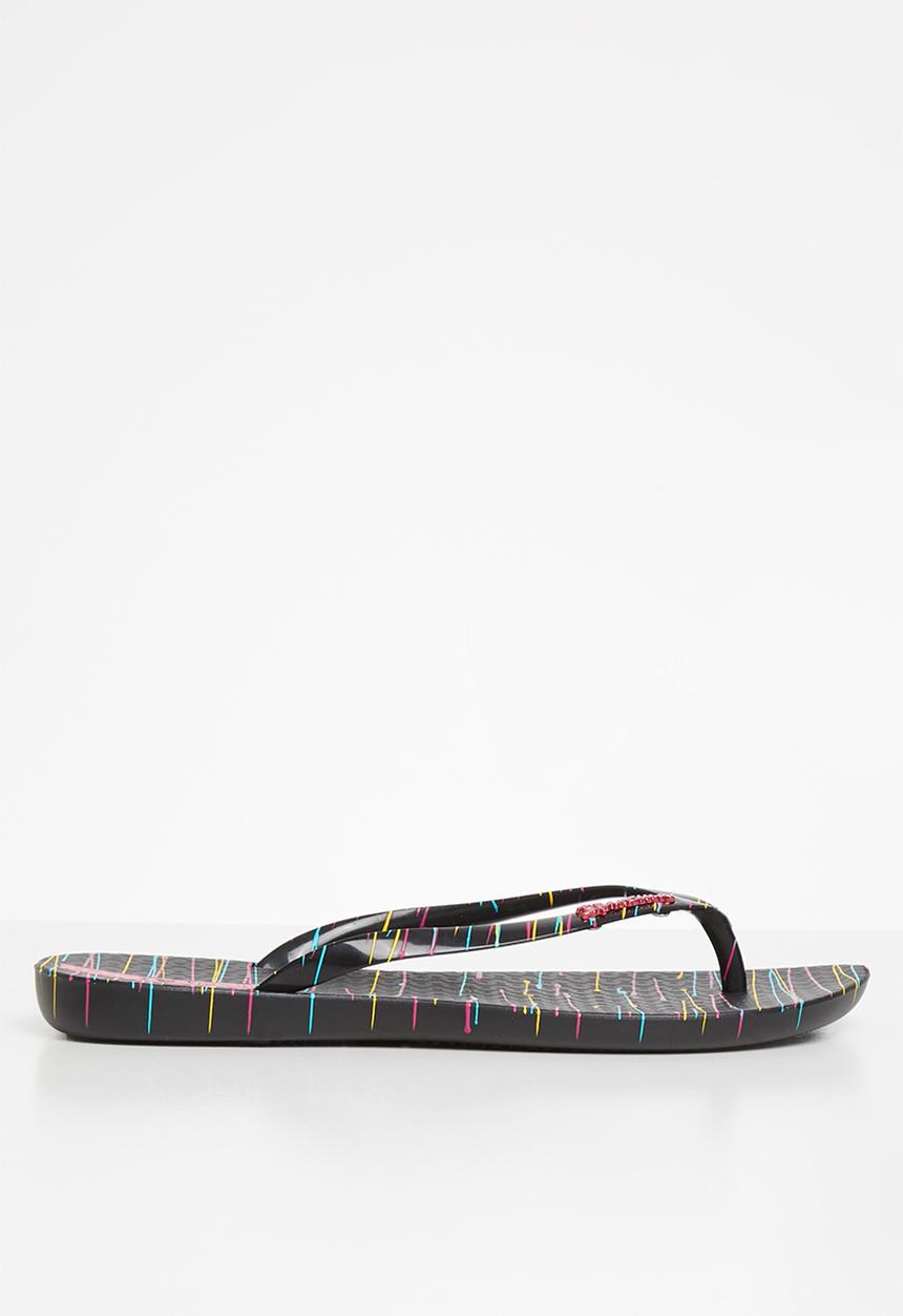 Ipanema - Wave art fem flip flop - black
