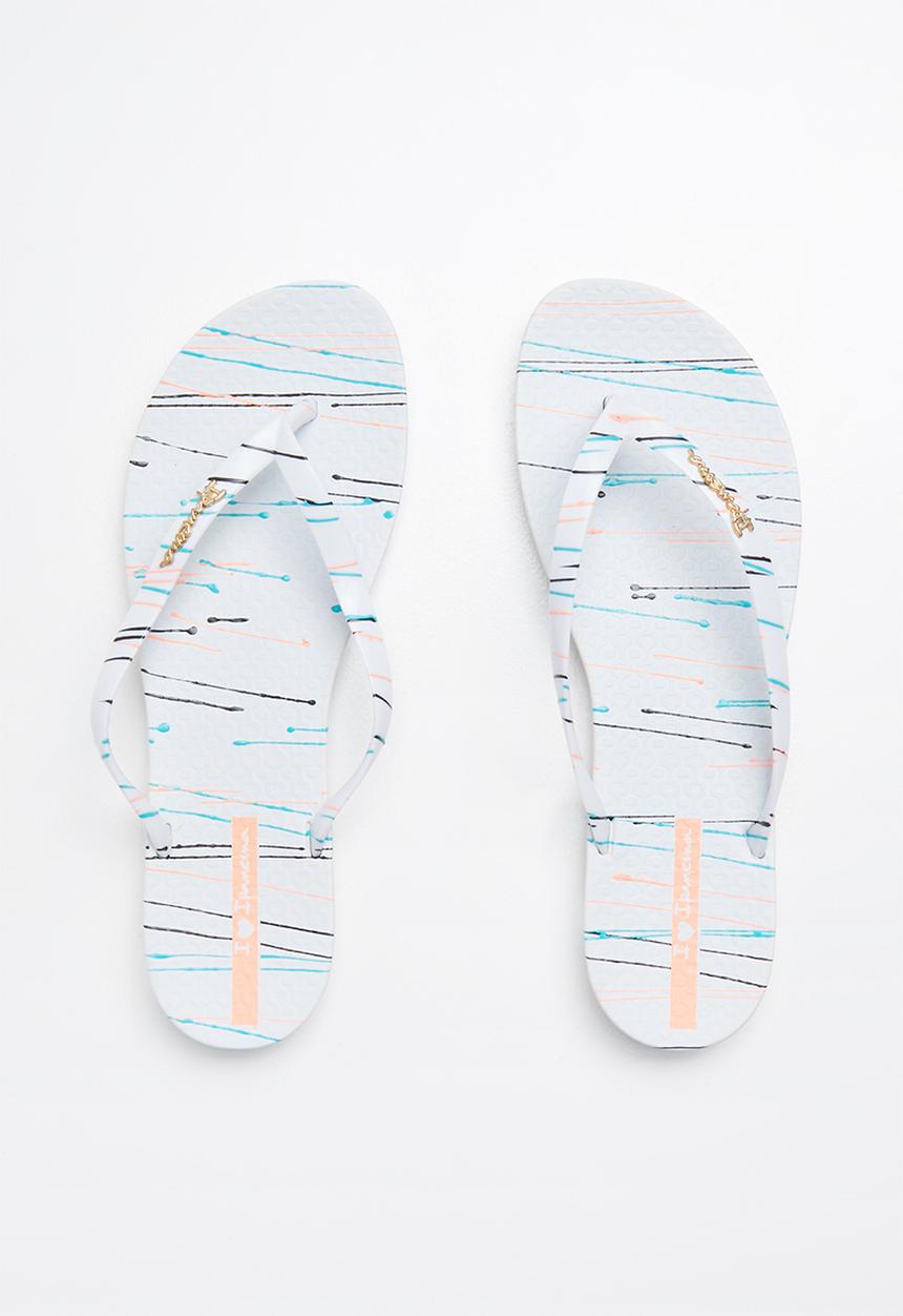 Ipanema - Wave art fem flip flop - white