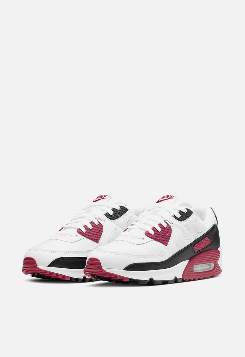 Nike - Air Max 90 - white / white-new maroon-black