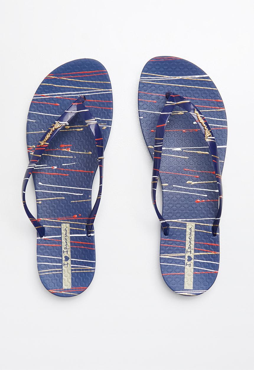Ipanema - Wave art fem flip flop - blue