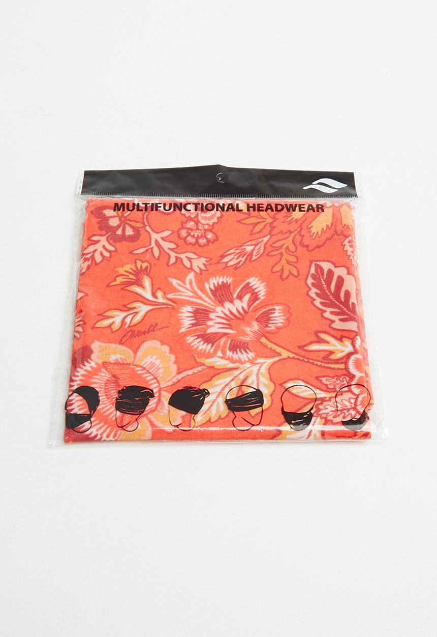 O'Neill - Rust floral tubular face masks - rust