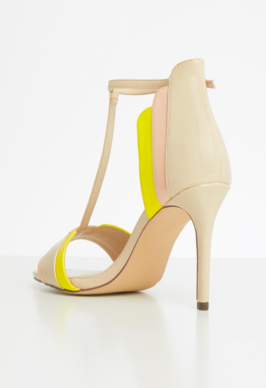 Miss Black - Inez heel - neutral & yellow
