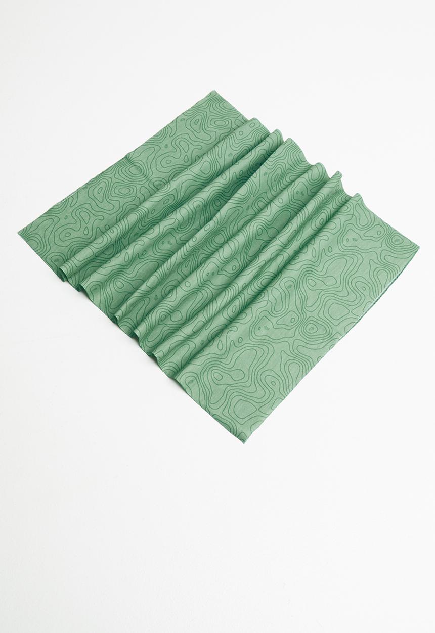 Fox - Topo sage tubular face masks - grey &/green