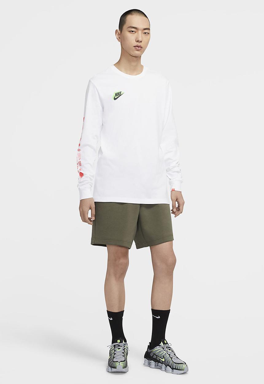 Nike - Nsw hbr worldwide long sleeve tee - white