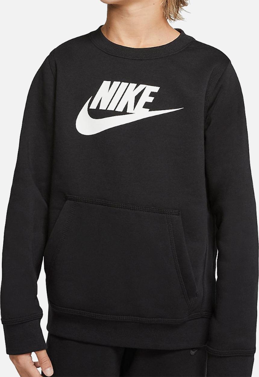 Nike - B nsw club + hbr crew - black & white