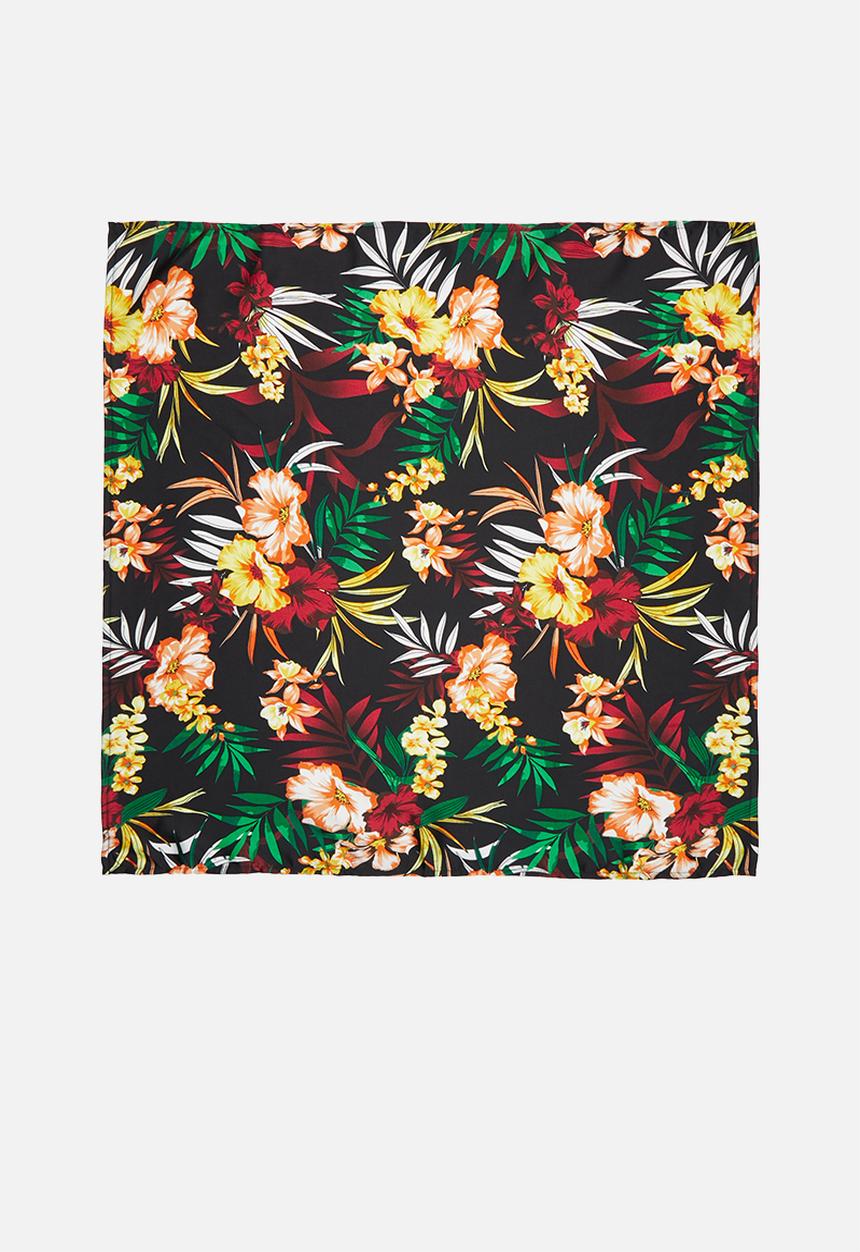 Superbalist - Spring floral print neckerchief - black