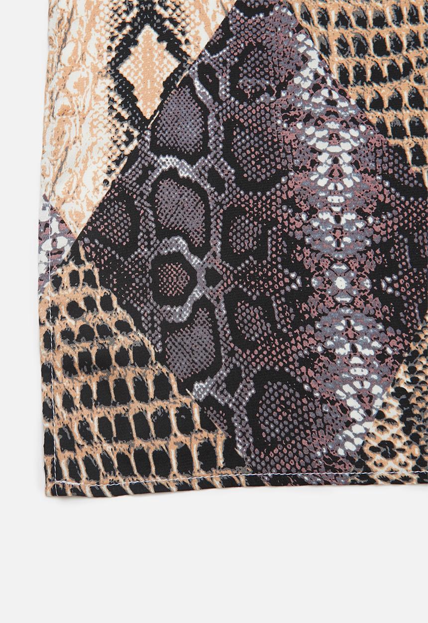 Superbalist - Snakeskin neckerchief - grey & beige