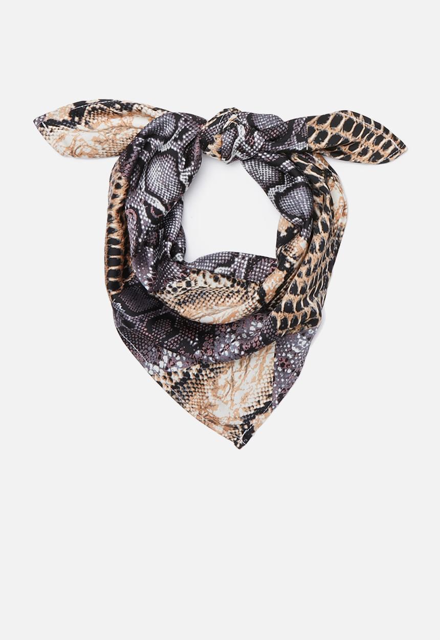 Superbalist - Snakeskin neckerchief - grey & beige