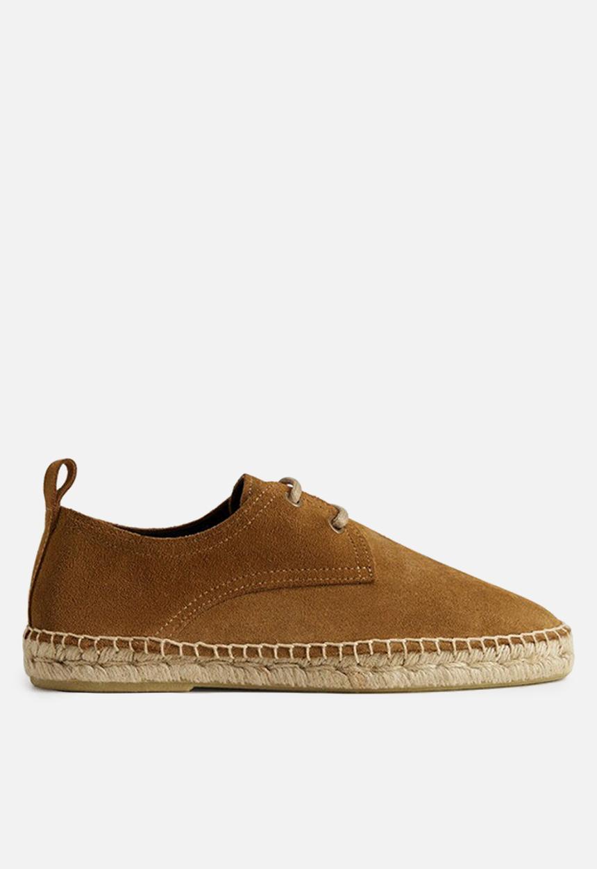 MANGO - James suede leather shoes - light pastel brown