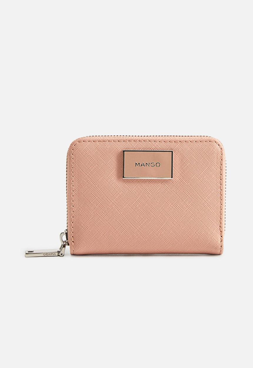MANGO - Saffiano effect wallet - light pastel pink
