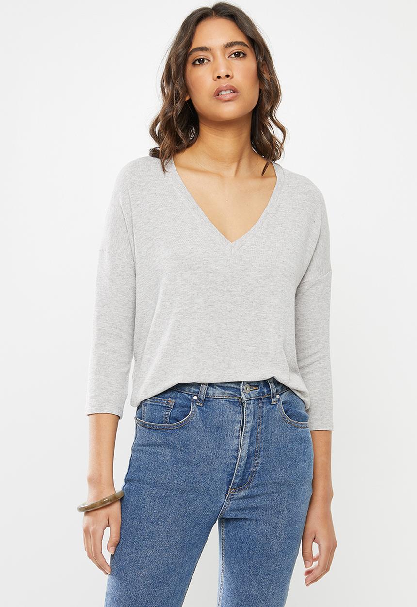 MANGO - T-shirt piki - grey