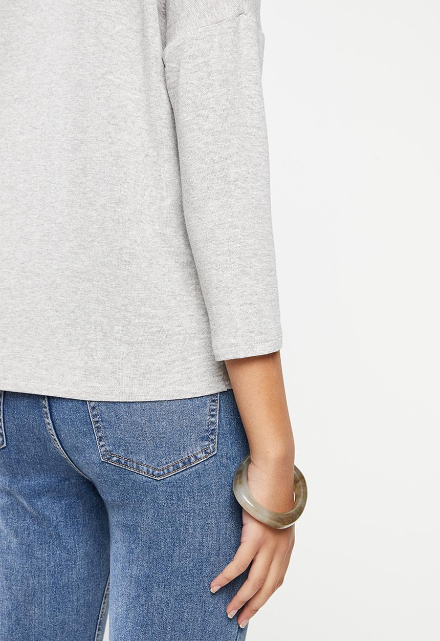 MANGO - T-shirt piki - grey