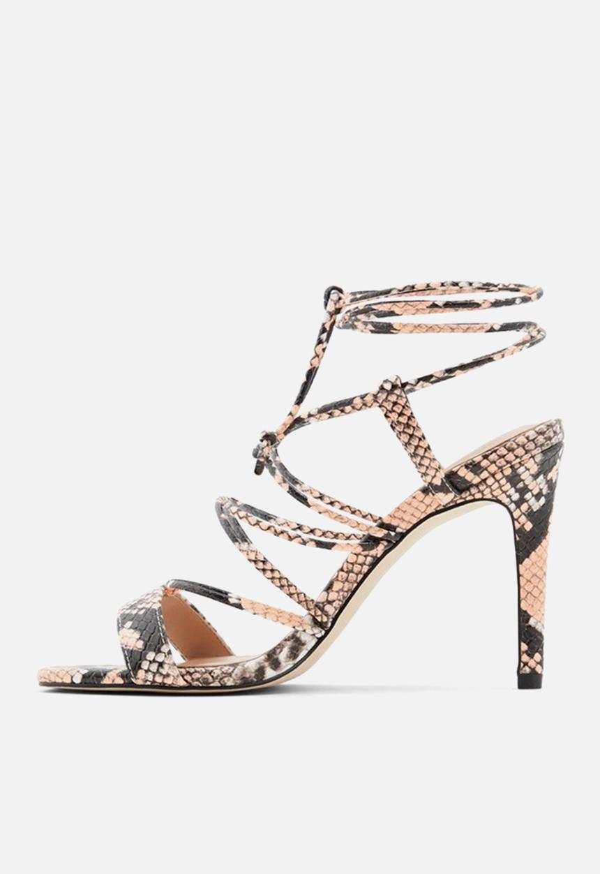 Call It Spring - Tinanova heel - orange & black 