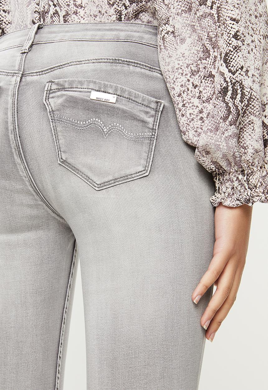 SISSY BOY - Marquise jon jon skinny with front pocket bling - grey
